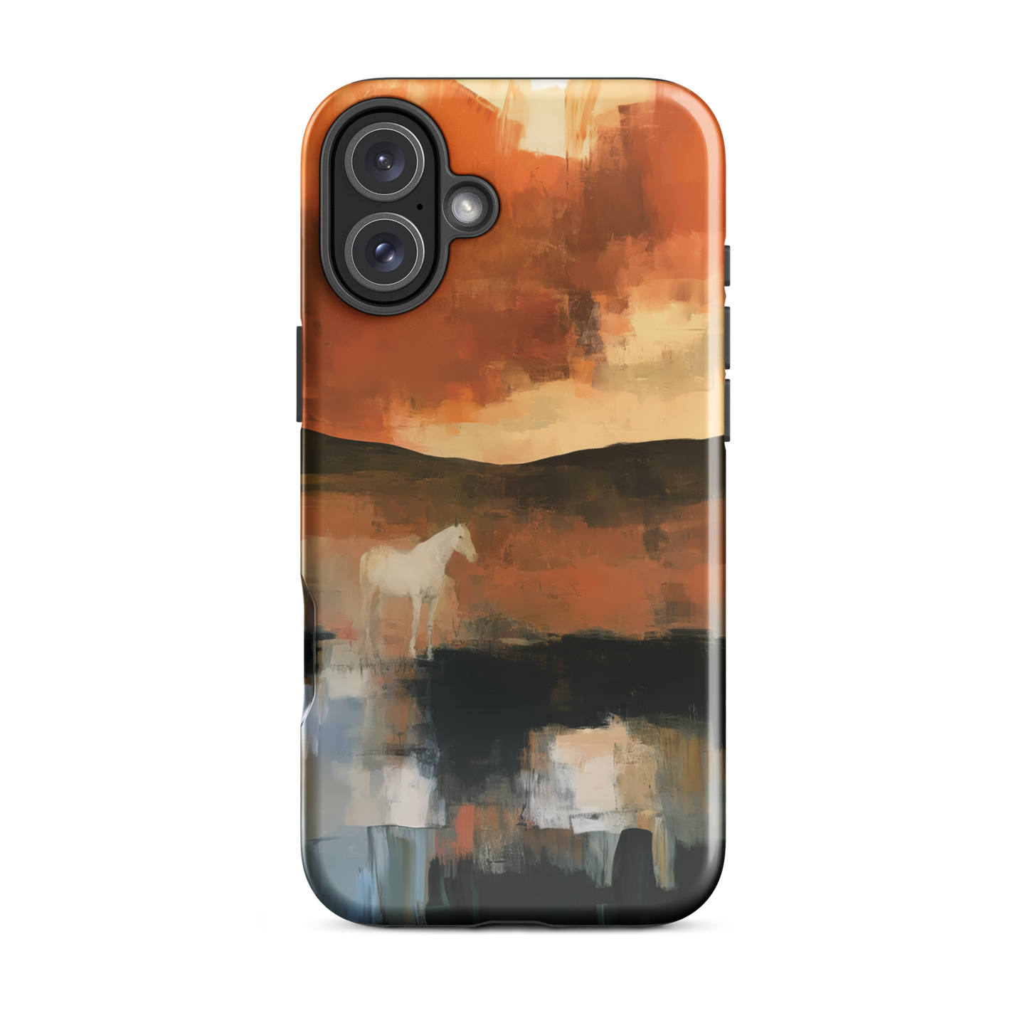 'Ember Fields' iPhone 16 Plus tough phone case - protective glossy case NZ Australia