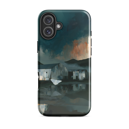 'Evening Flight' iPhone 16 Plus tough phone case - protective glossy case NZ Australia