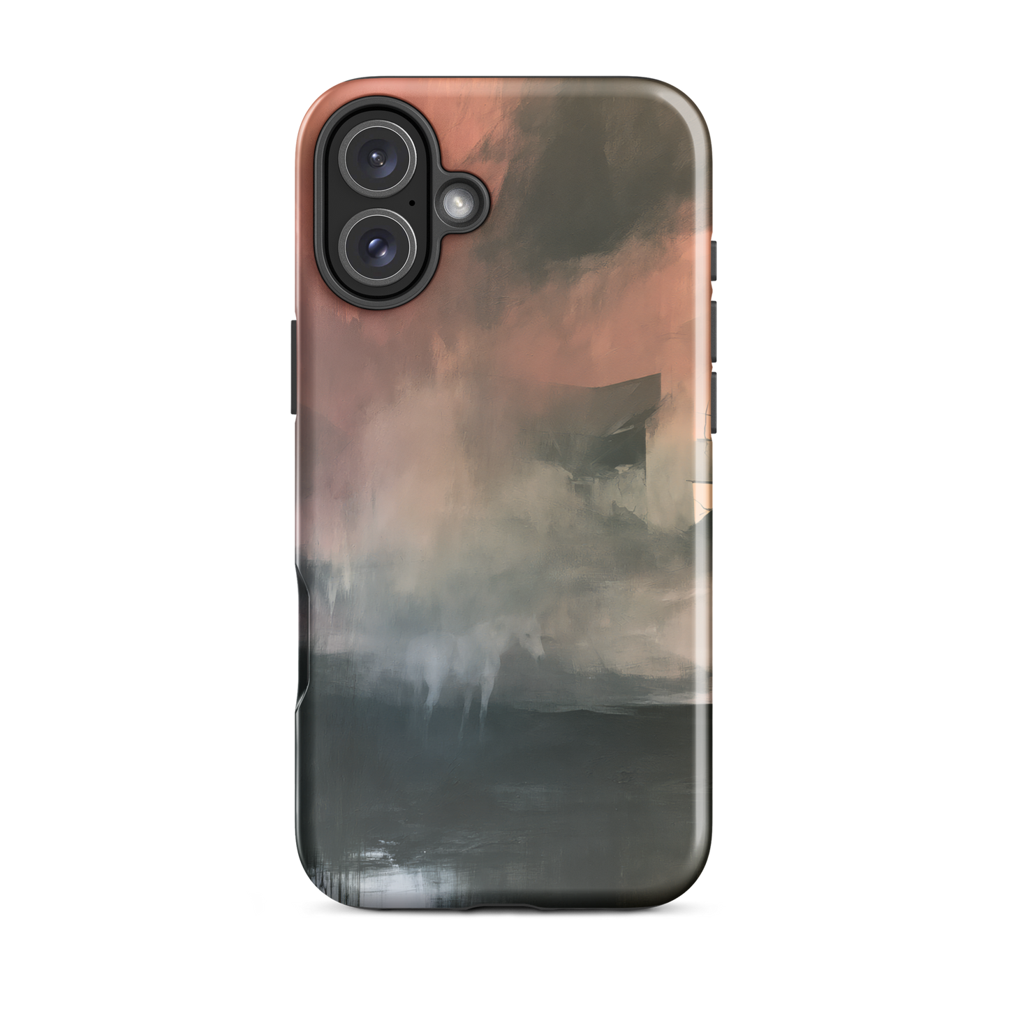 'Glass' iPhone 16 Plus tough phone case - protective glossy case NZ Australia