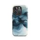 A calming abstract landscape protective phone case inspired by quiet valleys and soft blue tones.