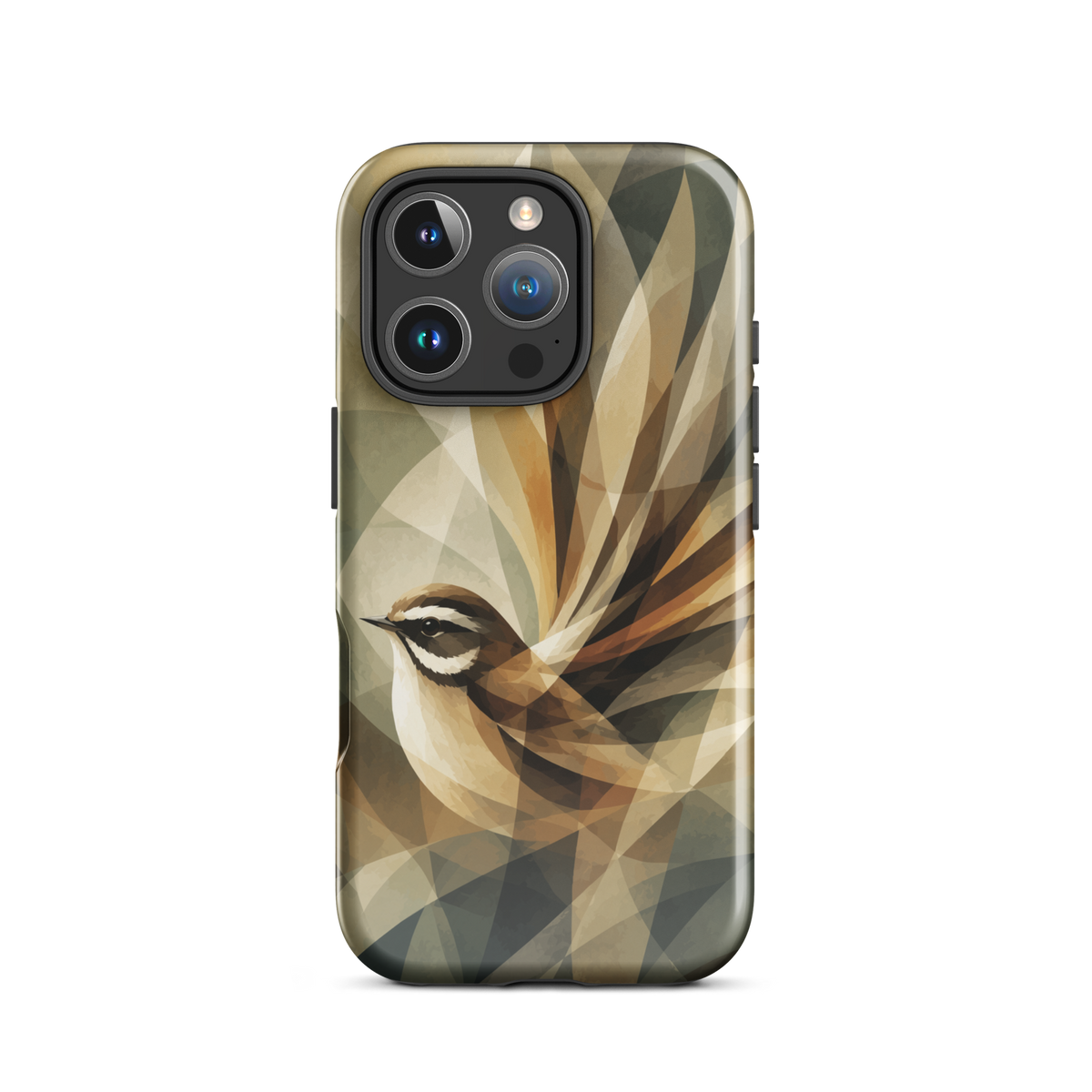 'Fantail' iPhone 16 Pro tough phone case - protective glossy case NZ Australia