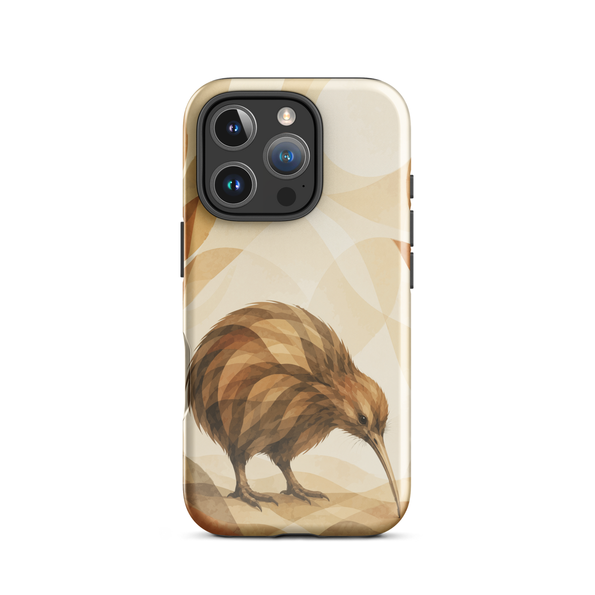 'Kiwi' iPhone 16 Pro tough phone case - protective glossy case NZ Australia