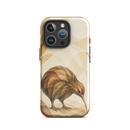 'Kiwi' iPhone 16 Pro tough phone case - protective glossy case NZ Australia