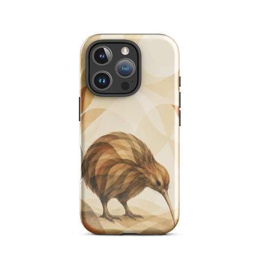 'Kiwi' iPhone 16 Pro tough phone case - protective glossy case NZ Australia
