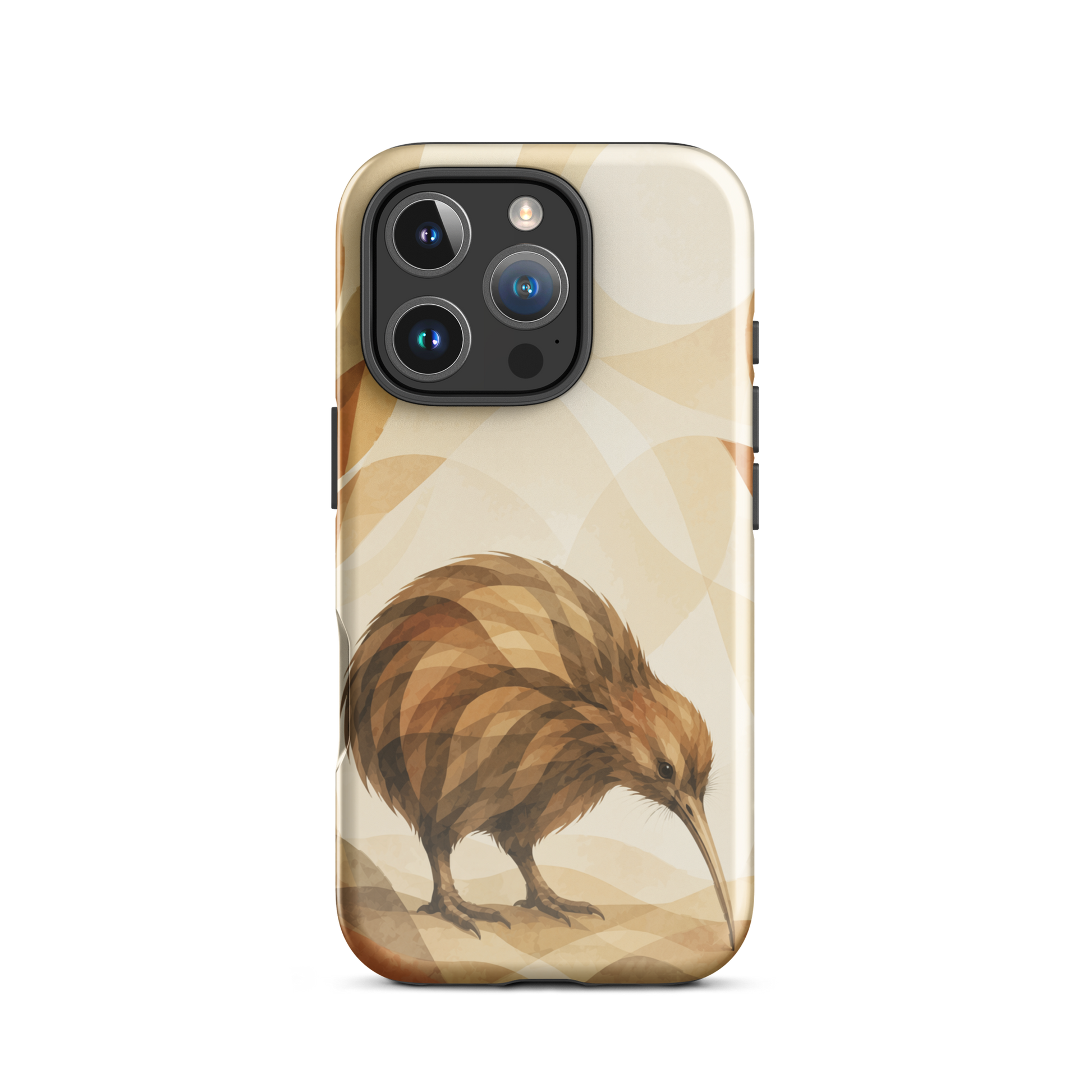 'Kiwi' iPhone 16 Pro tough phone case - protective glossy case NZ Australia