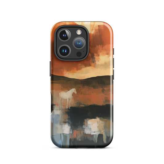 'Ember Fields' iPhone 16 Pro tough phone case - protective glossy case NZ Australia