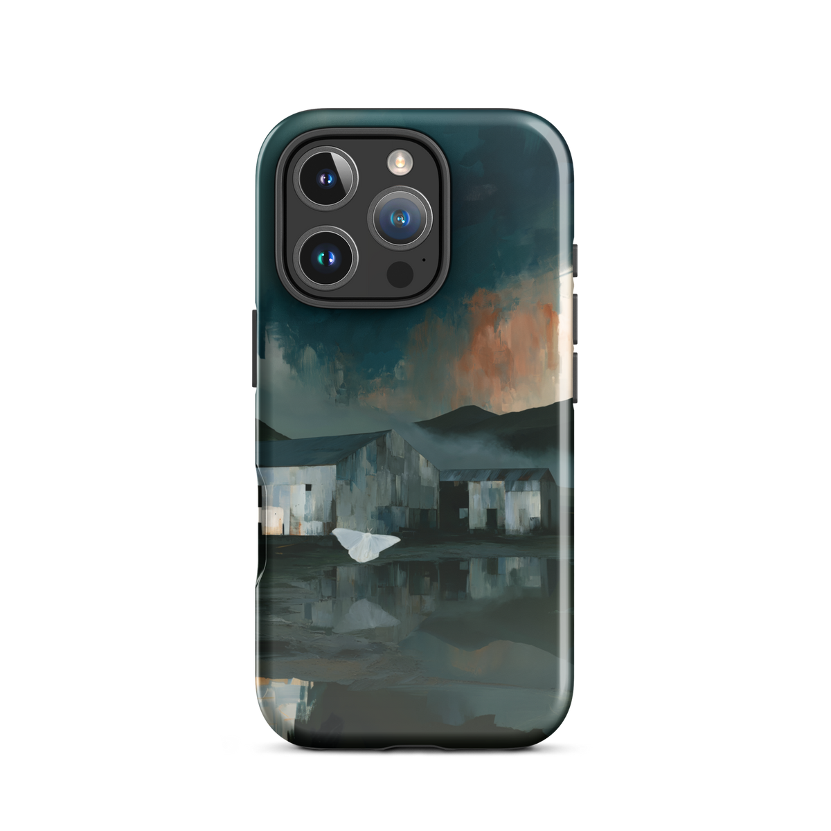 'Evening Flight' iPhone 16 Pro tough phone case - protective glossy case NZ Australia