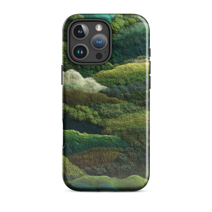 Verdant layers phone case | Abstract green design NZ