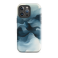 A calming abstract landscape protective phone case inspired by quiet valleys and soft blue tones.