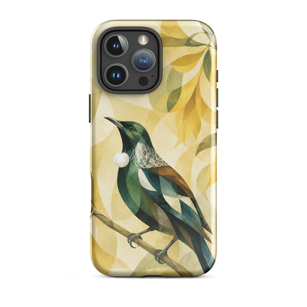 'Tūī' iPhone 16 Pro Max tough phone case - protective glossy case NZ Australia