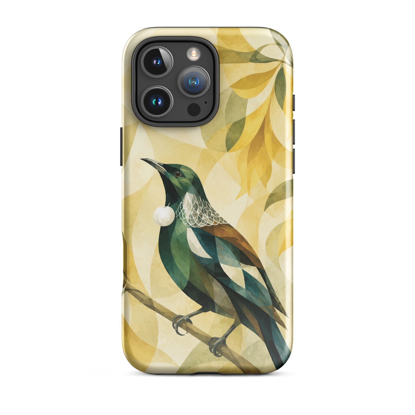 'Tūī' iPhone 16 Pro Max tough phone case - protective glossy case NZ Australia