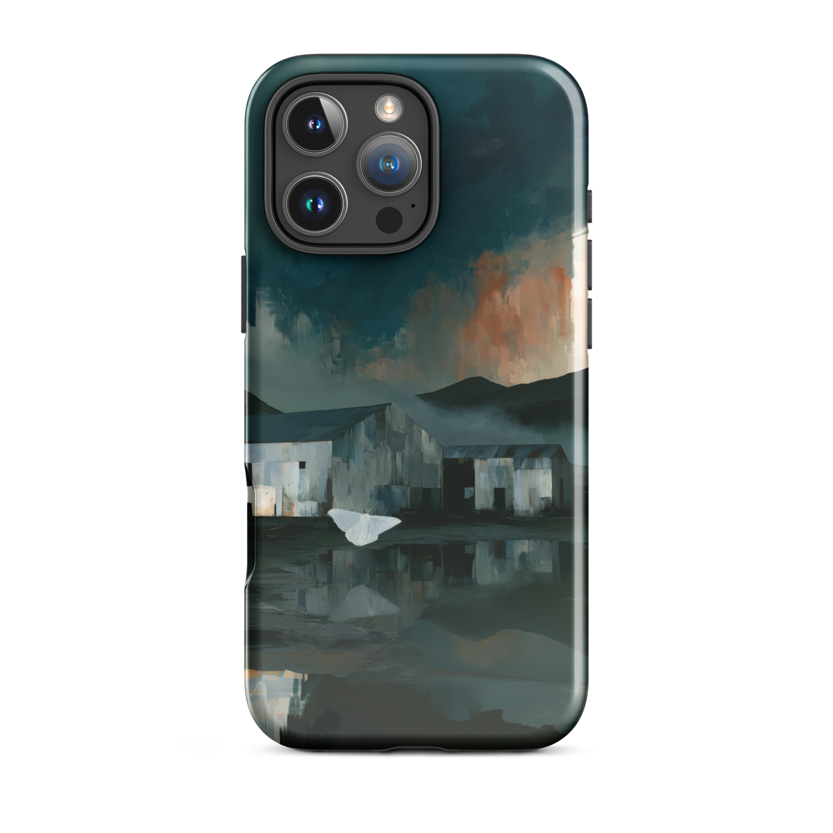 'Evening Flight' iPhone 16 Pro Max tough phone case - protective glossy case NZ Australia