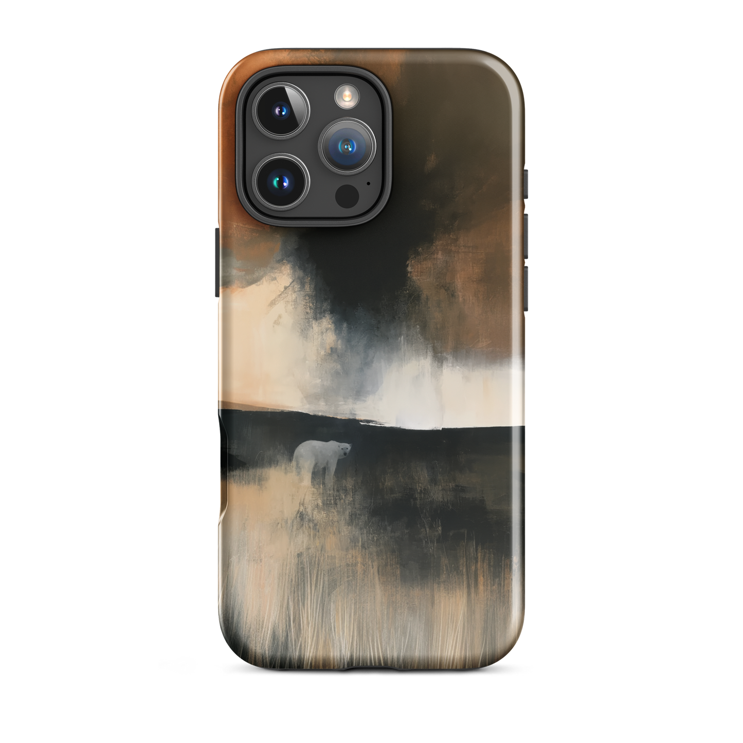 'Black Star' iPhone 16 Pro Max tough phone case - protective glossy case NZ Australia
