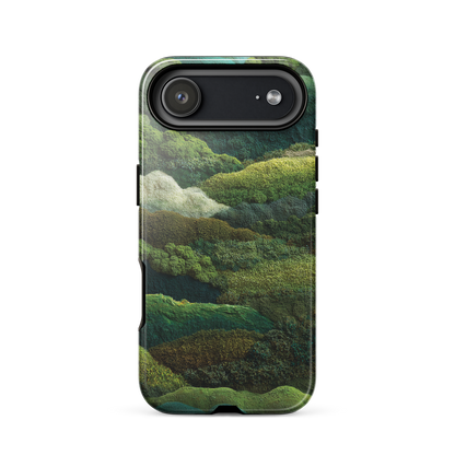 Verdant layers phone case | Abstract green design NZ
