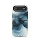 A calming abstract landscape protective phone case inspired by quiet valleys and soft blue tones.