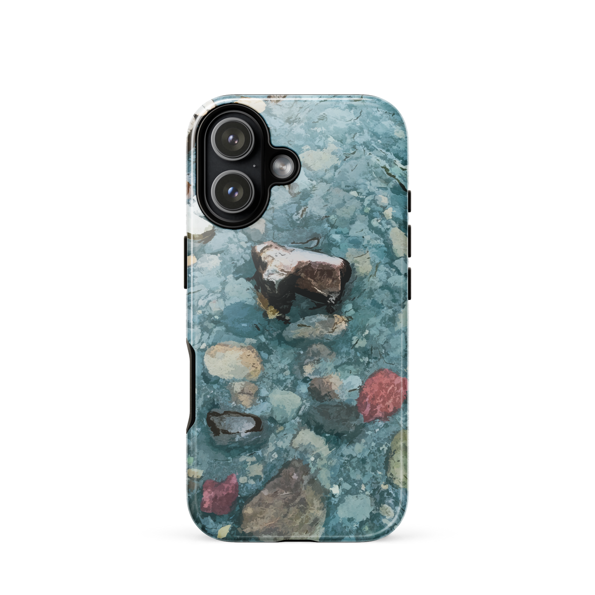 'Washed Away' iPhone 17 tough phone case - protective glossy case NZ Australia
