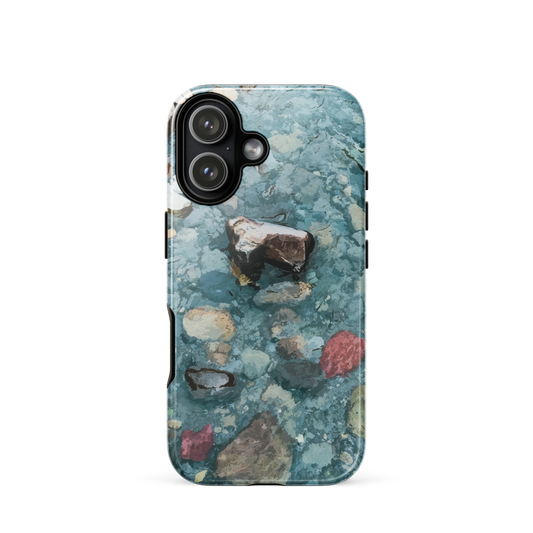 'Washed Away' iPhone 17 tough phone case - protective glossy case NZ Australia