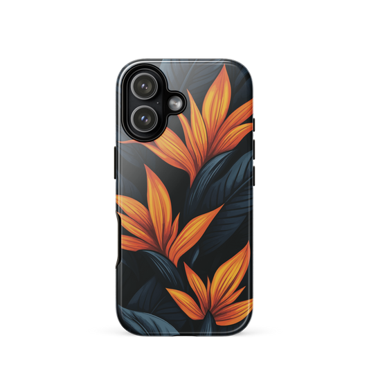 'Bird of Paradise' iPhone 17 tough phone case - protective glossy case NZ Australia