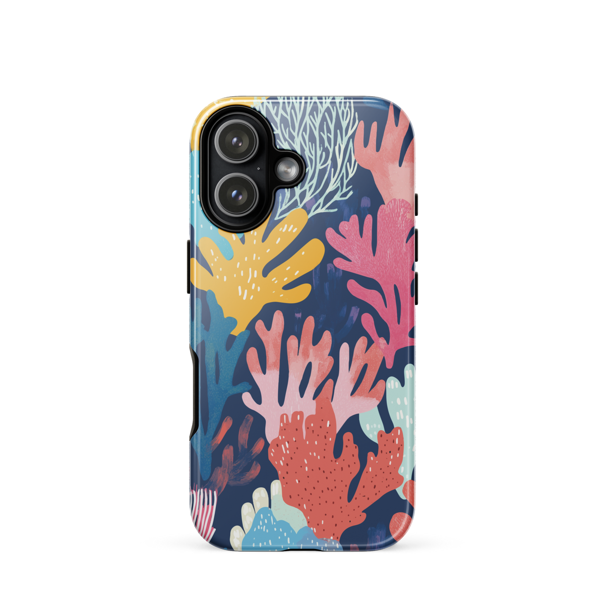 'Coral Reef' iPhone 17 tough phone case - protective glossy case NZ Australia