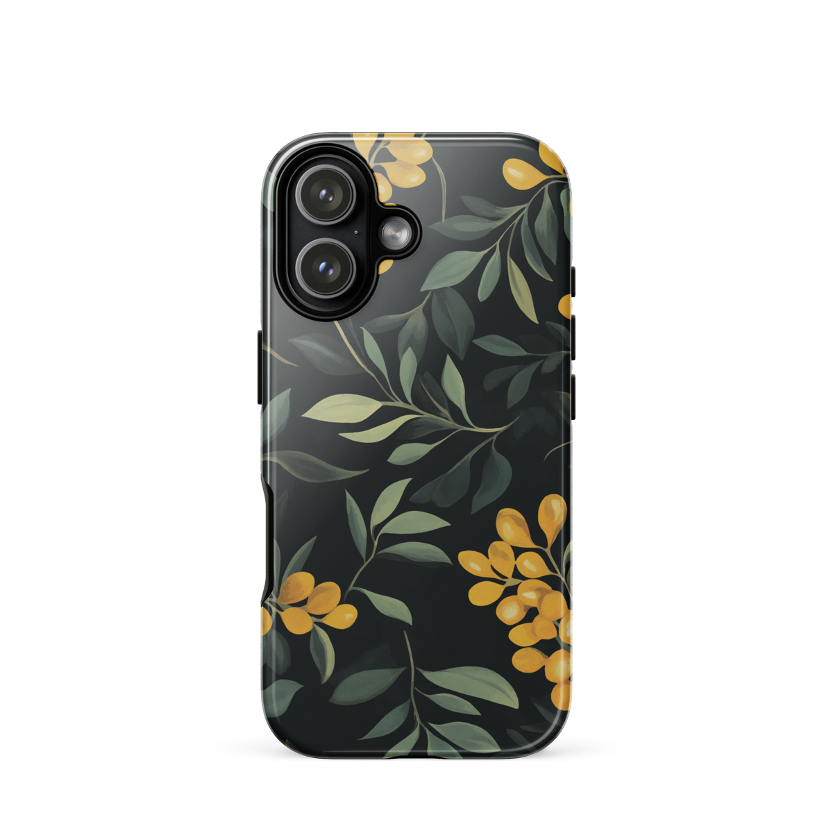 'NZ Kowhai' iPhone 17 tough phone case - protective glossy case NZ Australia