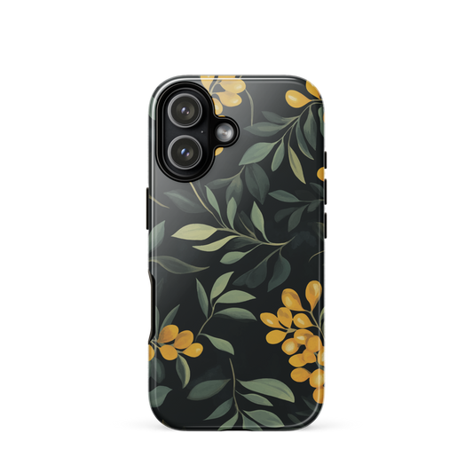 'NZ Kowhai' iPhone 17 tough phone case - protective glossy case NZ Australia
