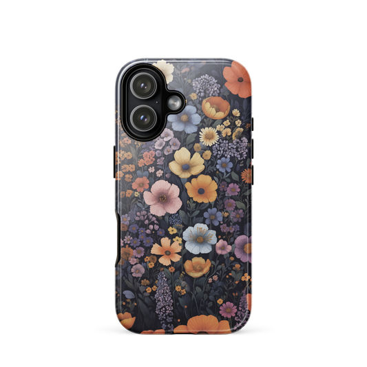 'Wildflowers' iPhone 17 tough phone case - protective glossy case NZ Australia