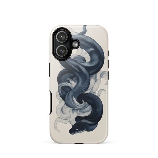 'Midnight Python' iPhone 17 tough phone case - protective glossy case NZ Australia