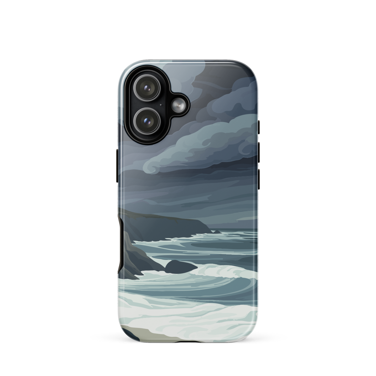 'Cape Kidnappers' iPhone 17 tough phone case - protective glossy case NZ Australia