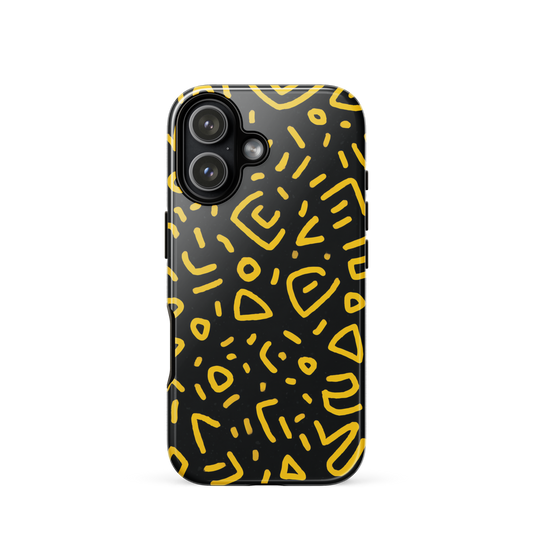 Retro scribbles phone case | Bold retro design NZ