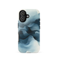 A calming abstract landscape protective phone case inspired by quiet valleys and soft blue tones.