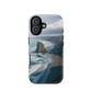 Piha Beach Lion Rock designer phone case with turquoise waves and dramatic NZ coastline