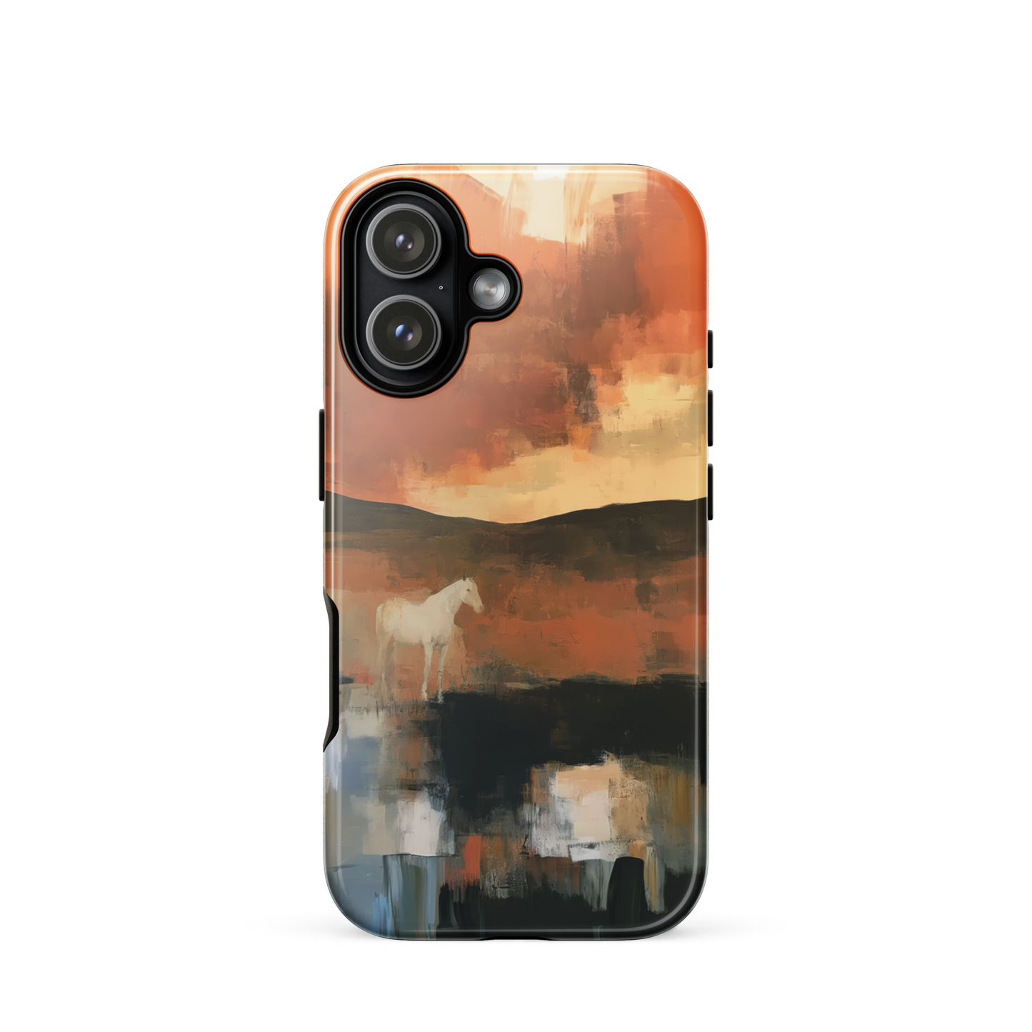 'Ember Fields' iPhone 17 tough phone case - protective glossy case NZ Australia
