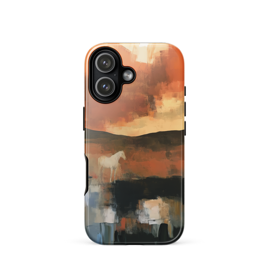 'Ember Fields' iPhone 17 tough phone case - protective glossy case NZ Australia