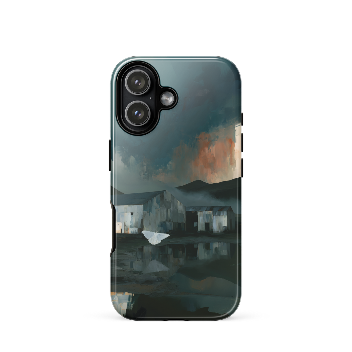 'Evening Flight' iPhone 17 tough phone case - protective glossy case NZ Australia