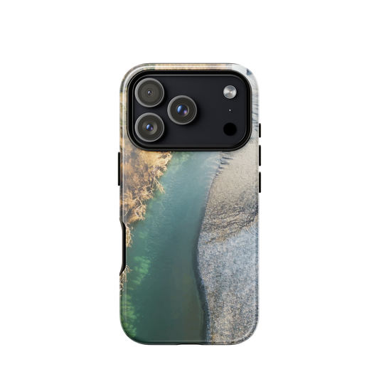 'Waters Edge' iPhone 17 Pro tough phone case - protective glossy case NZ Australia