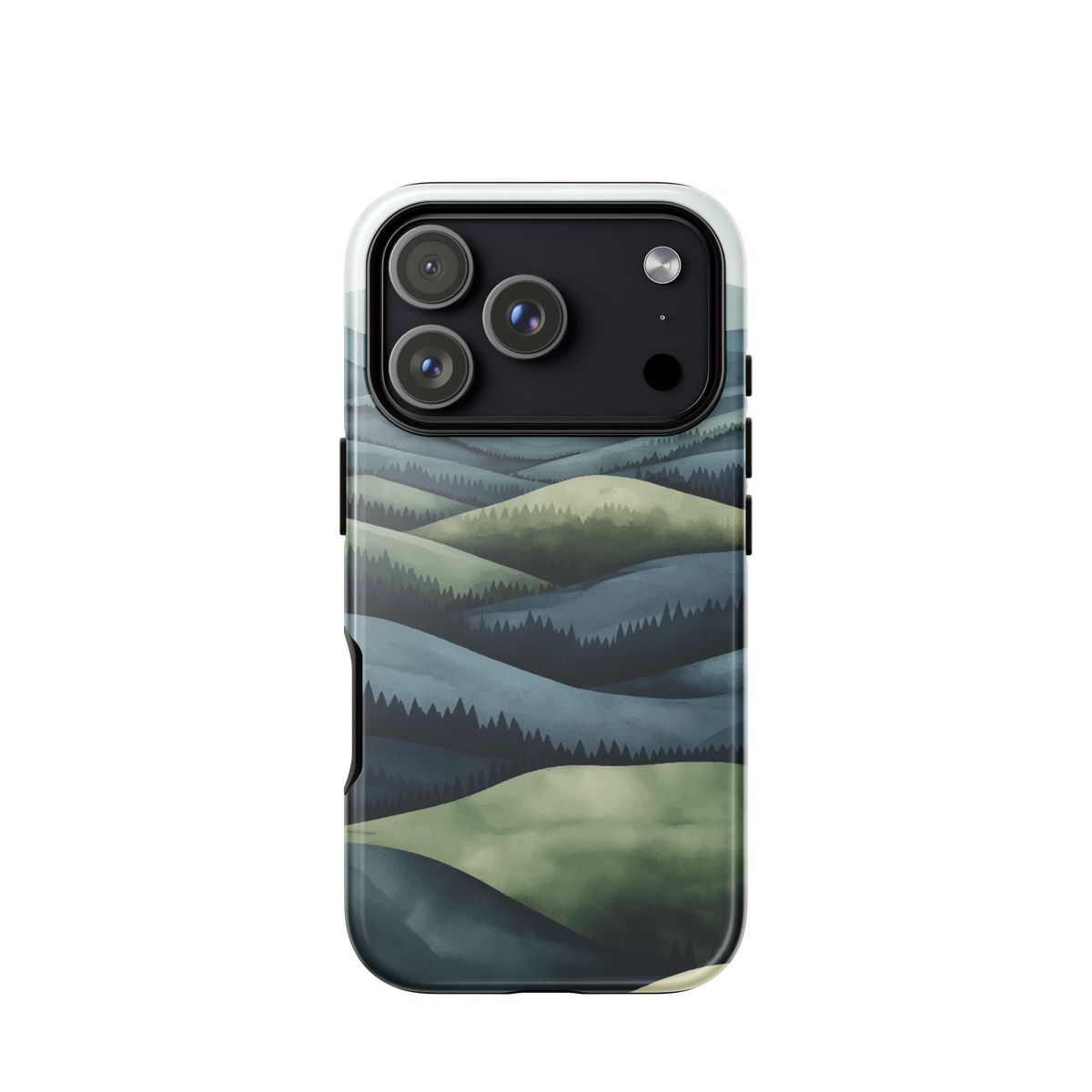 'Blue Mountains' iPhone 17 Pro tough phone case - protective glossy case NZ Australia