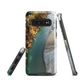 Phone case with aerial riverbend artwork and earthy tones, designed by New Zealand artist Ben Hart.