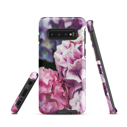 'Hydrangea' Samsung Galaxy S10 tough phone case - protective glossy case NZ Australia