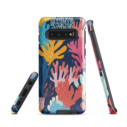 'Coral Reef' Samsung Galaxy S10 tough phone case - protective glossy case NZ Australia
