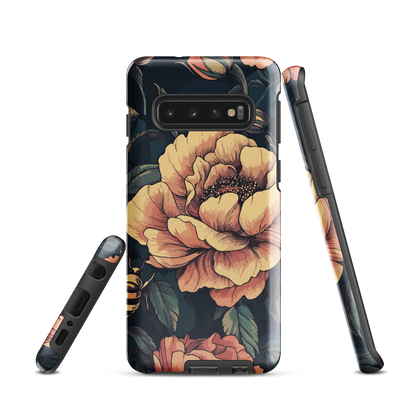'Vintage Pink Roses' Samsung Galaxy S10 tough phone case - protective glossy case NZ Australia