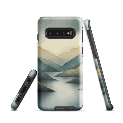 'Misty Mountains' Samsung Galaxy S10 tough phone case - protective glossy case NZ Australia