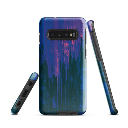 'Digital Glitch' Samsung Galaxy S10 tough phone case - protective glossy case NZ Australia