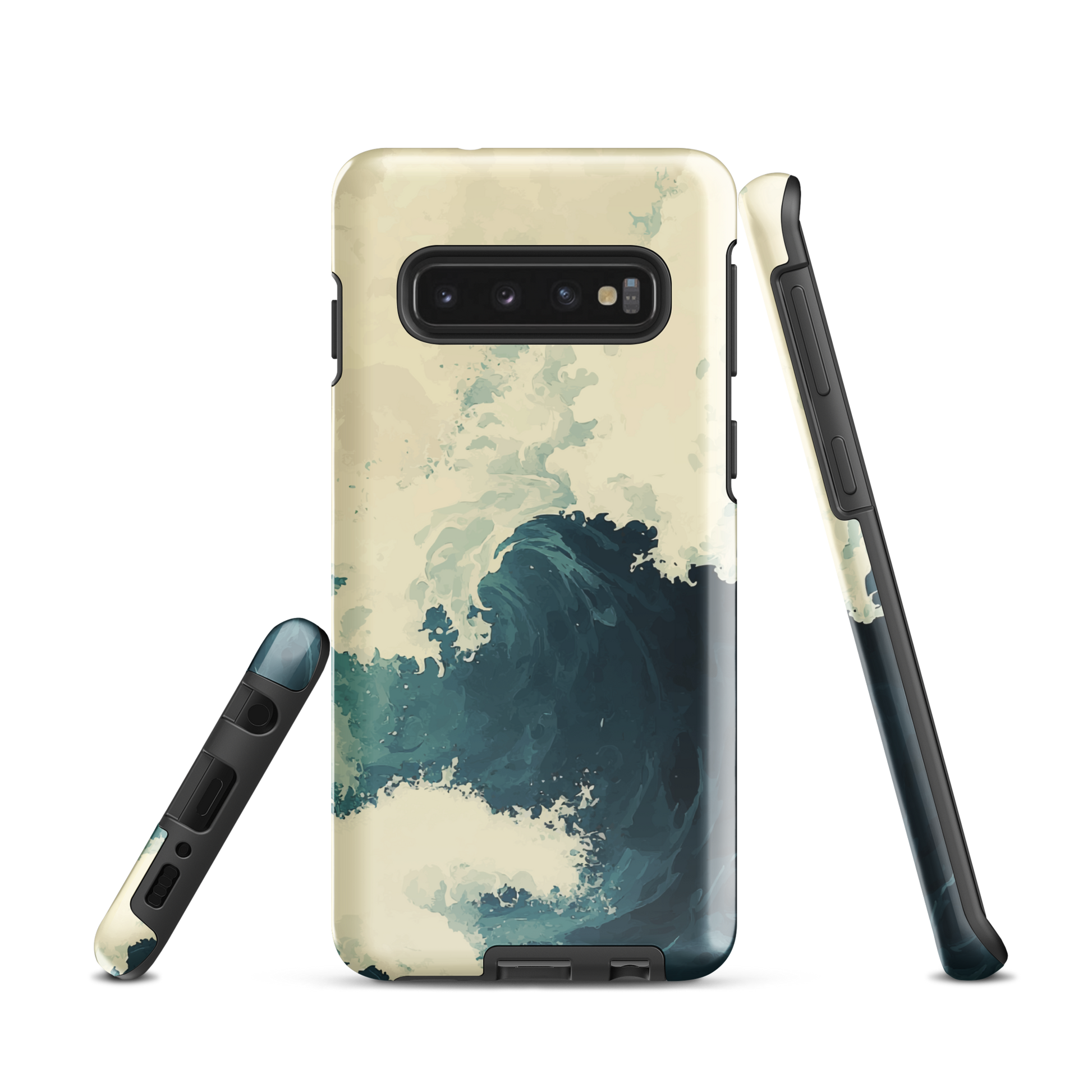 'Rising Swell' Samsung Galaxy S10 tough phone case - protective glossy case NZ Australia