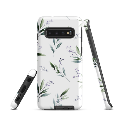 'Botanical Sprigs' Samsung Galaxy S10 tough phone case - protective glossy case NZ Australia