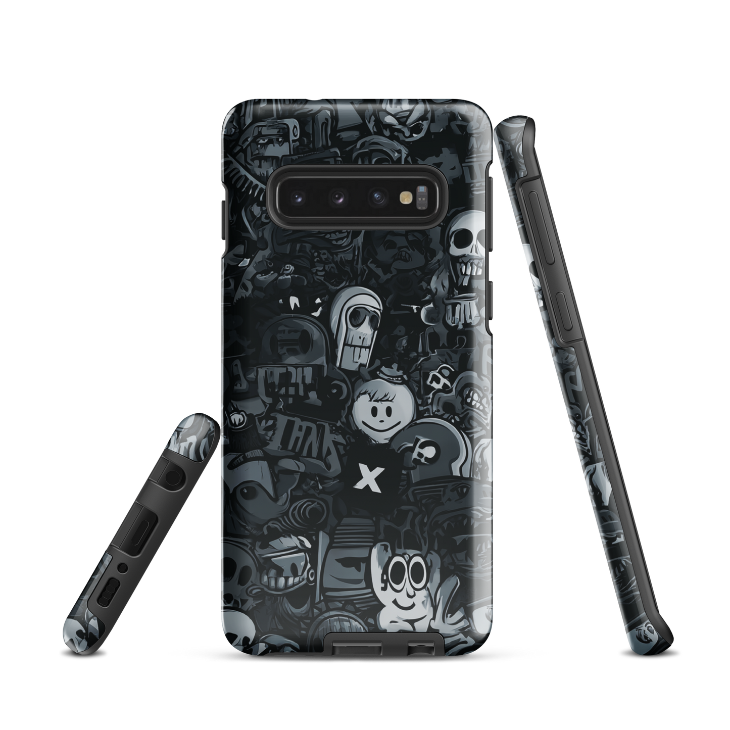 Midnight stickers phone case | Dark graphic collage NZ