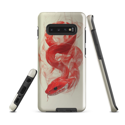 'Red Snake' Samsung Galaxy S10 Plus tough phone case - protective glossy case NZ Australia