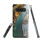 Phone case with aerial riverbend artwork and earthy tones, designed by New Zealand artist Ben Hart.
