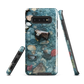 Washed Away designer phone case with abstract river stone artwork in earthy blues and natural tones.