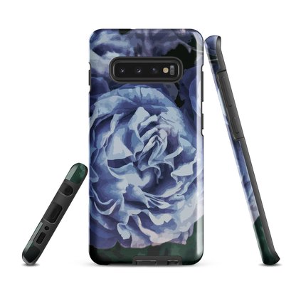 'Blue Rose' Samsung Galaxy S10 Plus tough phone case - protective glossy case NZ Australia