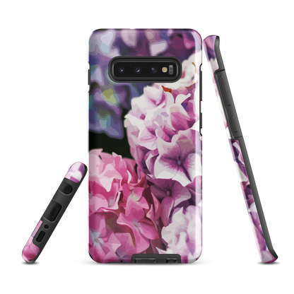 'Hydrangea' Samsung Galaxy S10 Plus tough phone case - protective glossy case NZ Australia
